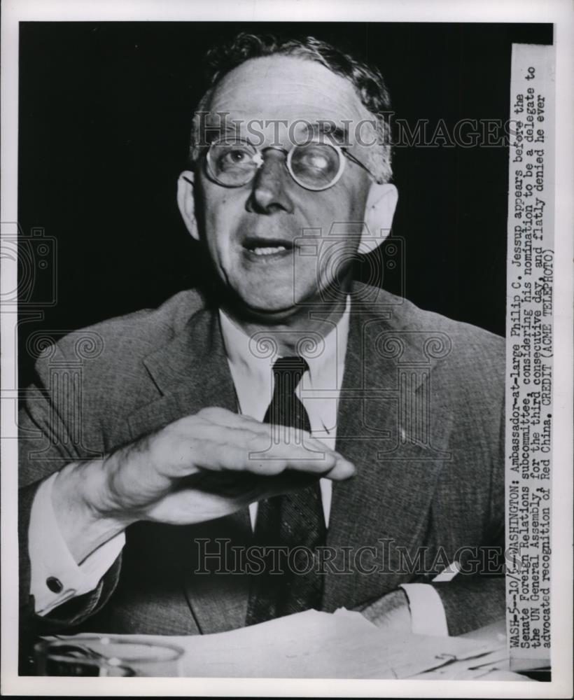 Press Photo Philip C. Jessup Appears Before Senate Foreign Relations Committee - Historic Images