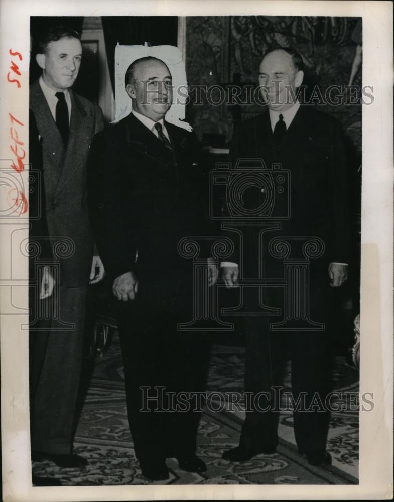 1949 Press Photo Representative James Richards & Senator Owen Brewster - Historic Images
