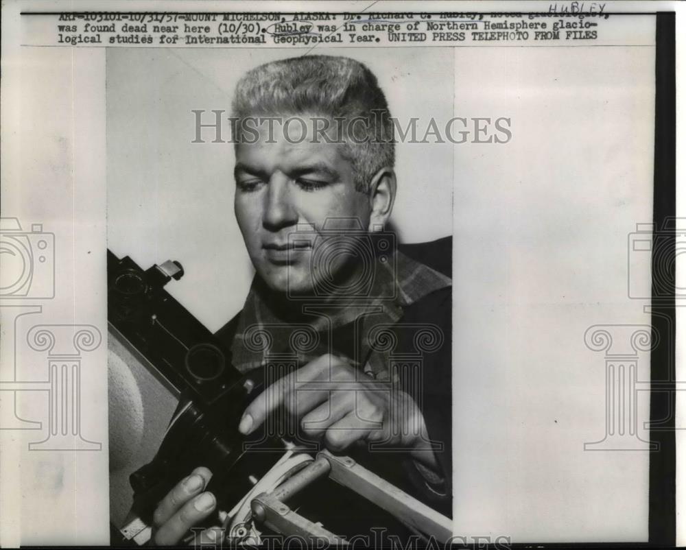 1957 Press Photo File photo of Dr. Richard O. Hubley who was found dead. - Historic Images