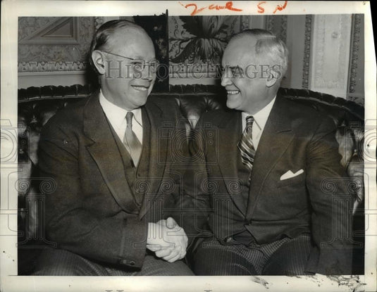 1941 Press Photo Sen.Robert A. Taft, Harold Burton Congress Session - Historic Images
