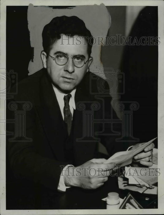 1934 Press Photo E B Buchanan-City Food Chief - Historic Images