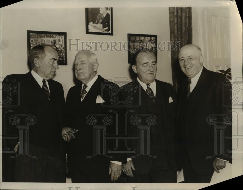 1937 Press Photo William Bankhead, Bentrand Snell, John O&#39;COnnor, Sam Rayburn. - Historic Images