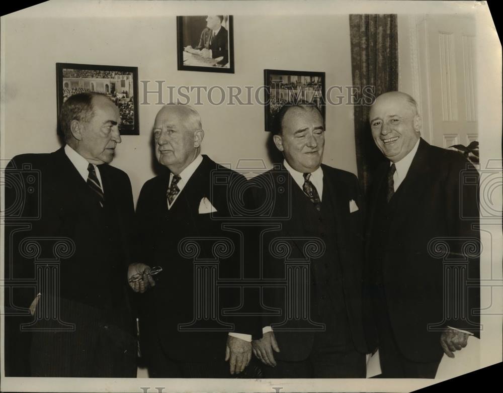 1937 Press Photo William Bankhead, Bentrand Snell, John O'COnnor, Sam Rayburn. - Historic Images
