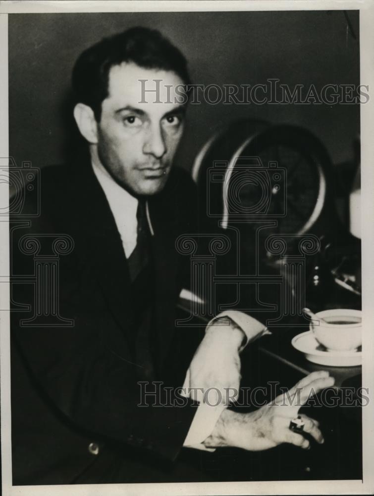 1935 Press Photo Steve Macaluss held for murder of Grace Gonzales in New Orleans - Historic Images