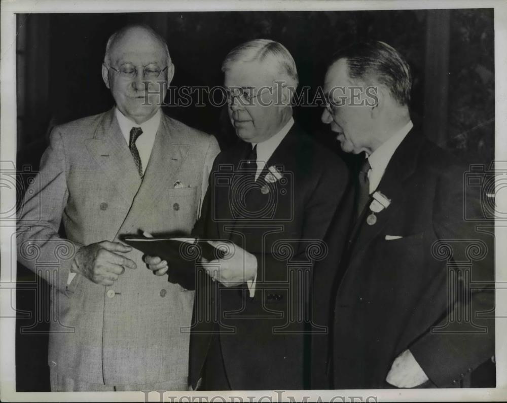 1935 Press Photo Dr. Walter Bierring, Dr A J Bedell and Dr FE Sondern . - Historic Images