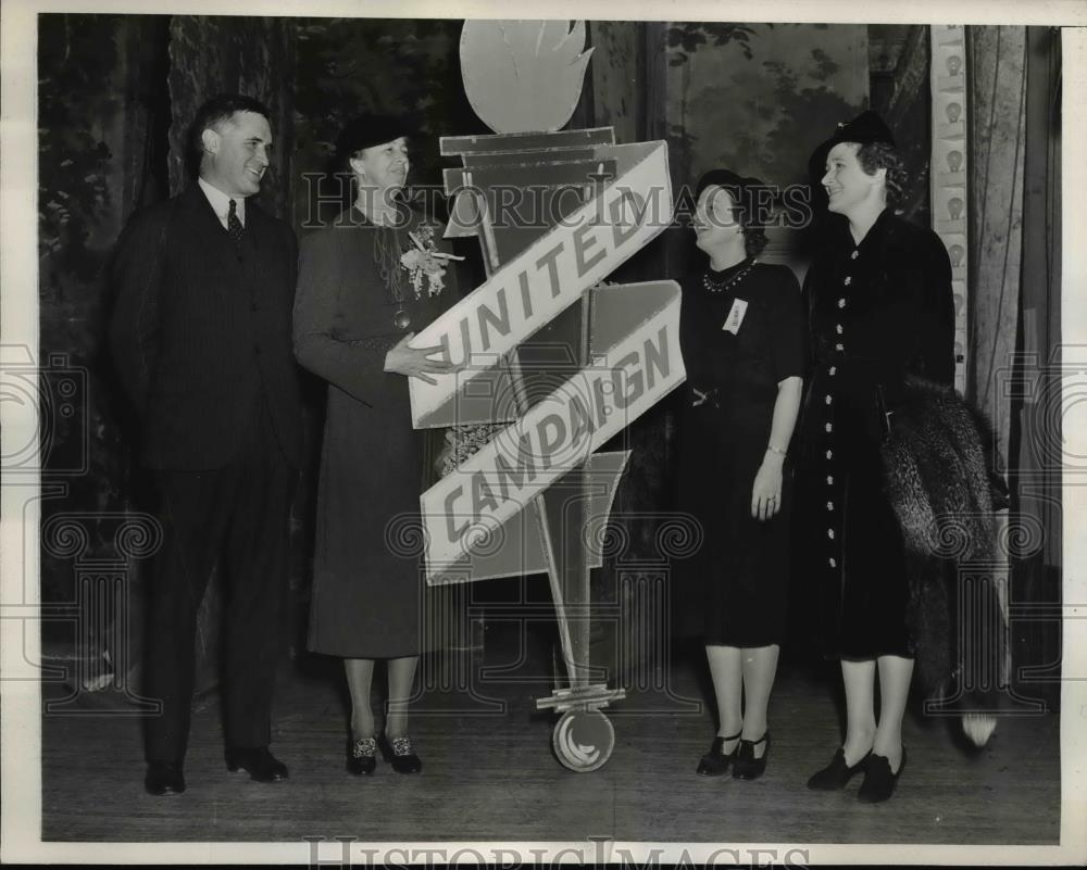 1938 Press Photo Mrs. Franklin Roosevelt addressed at Women&#39;s Club Members \. - Historic Images