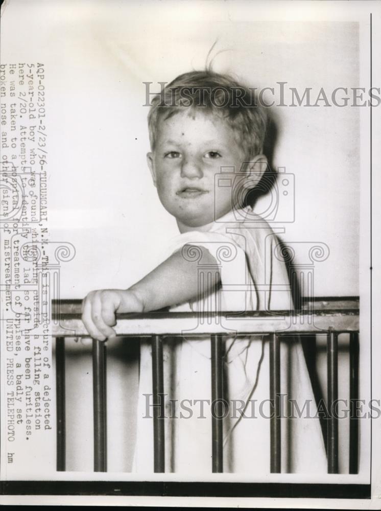 1956 Press Photo Abandoned 5-Year-Old New Hampshire Boy - Historic Images