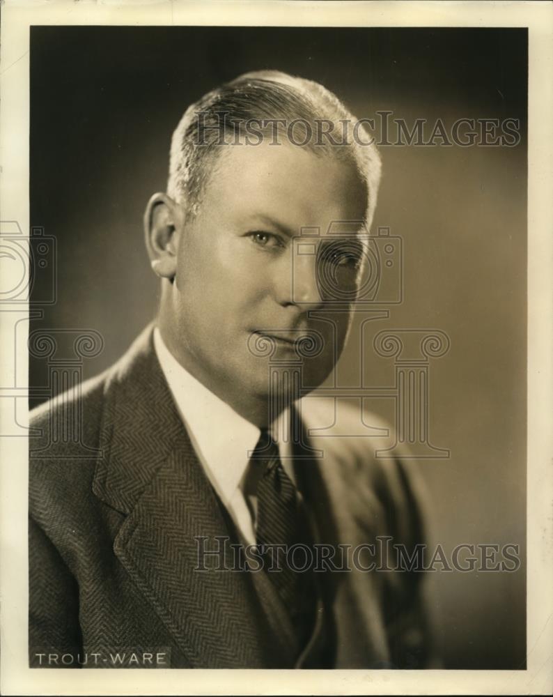 1939 Press Photo Harvey B Jordan Vice President American Steel &amp; Wire Company - Historic Images