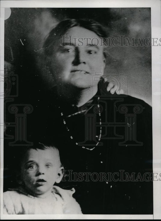 1934 Press Photo Mrs Matilda McGee, woman slain by George Pettit. - Historic Images