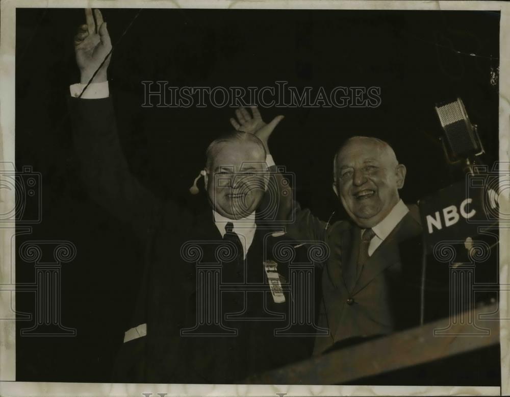 1937 Press Photo Pres. H Hoover, B. Snell - nee64818 - Historic Images