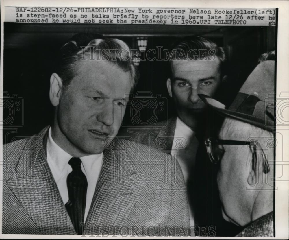 1959 Press Photo Governor Nelson Rockefeller of New York in Philadelphia - Historic Images