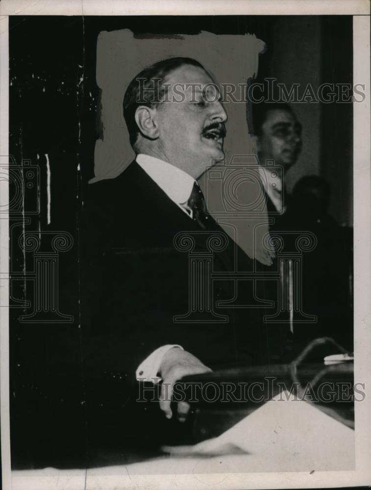 1936 Press Photo Dr.Carlos S. Vedra Lamas , Argentine Foreign Minister. - Historic Images
