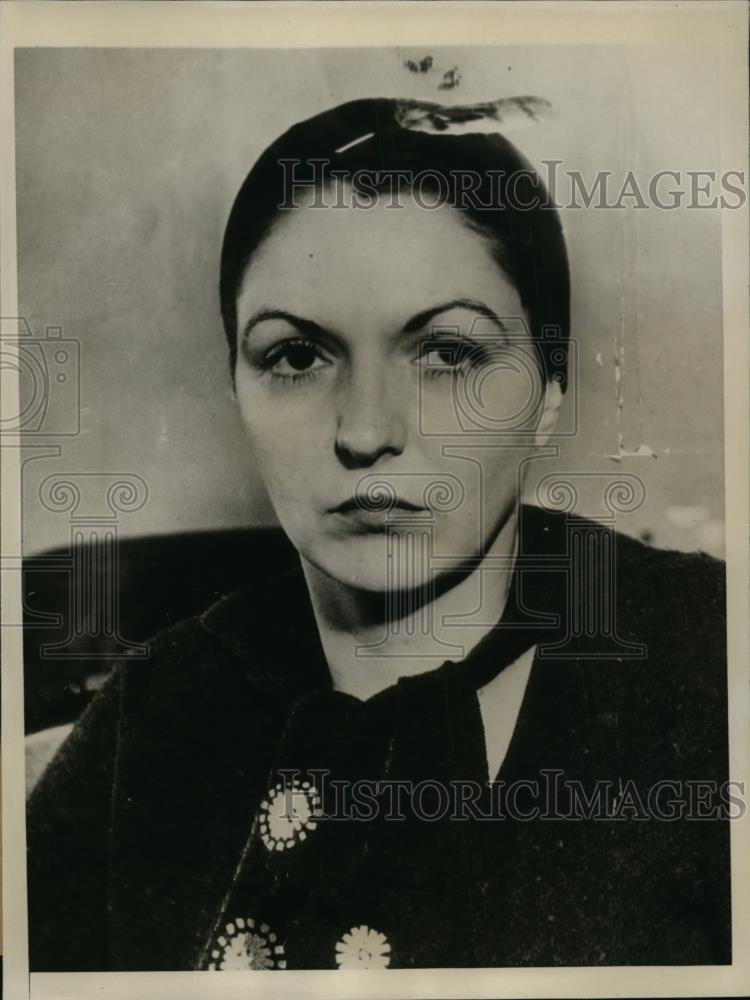 1934 Press Photo Mrs Helen Mary Kaiser Divorcing Actor Norman Kerry - Historic Images