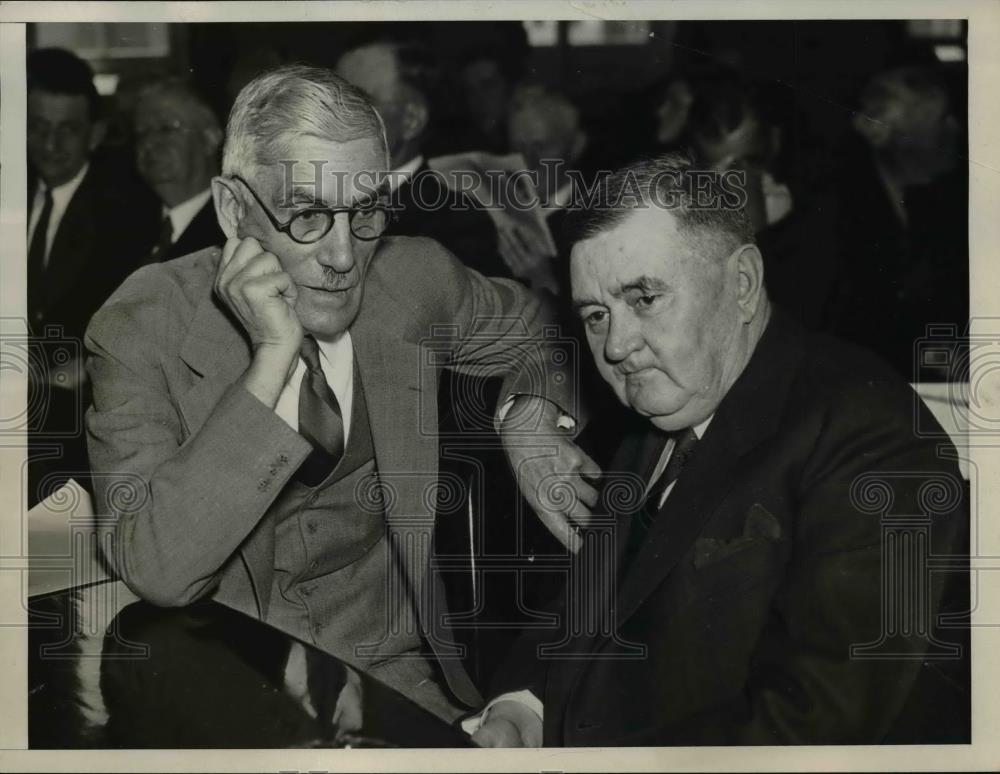 1936 Press Photo Dr F E Townsend, Thomas G Hardwick - nee50694 - Historic Images