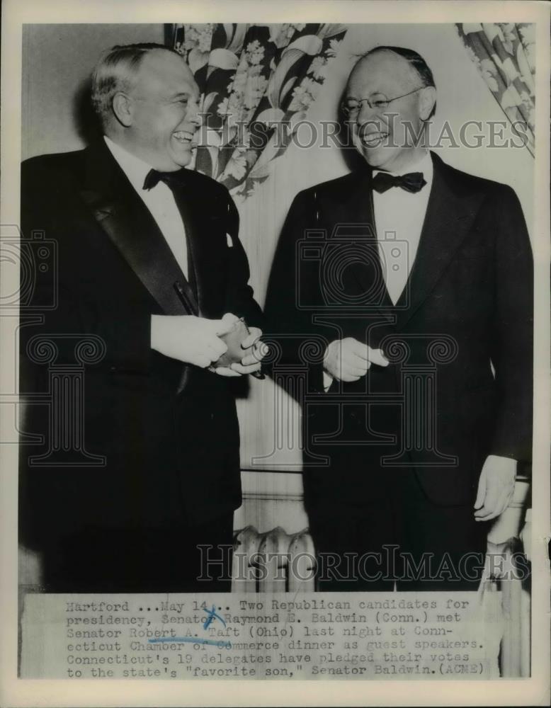 1948 Press Photo Senator Raymond E. Baldwin, Robert A. Taft - nee61733 - Historic Images