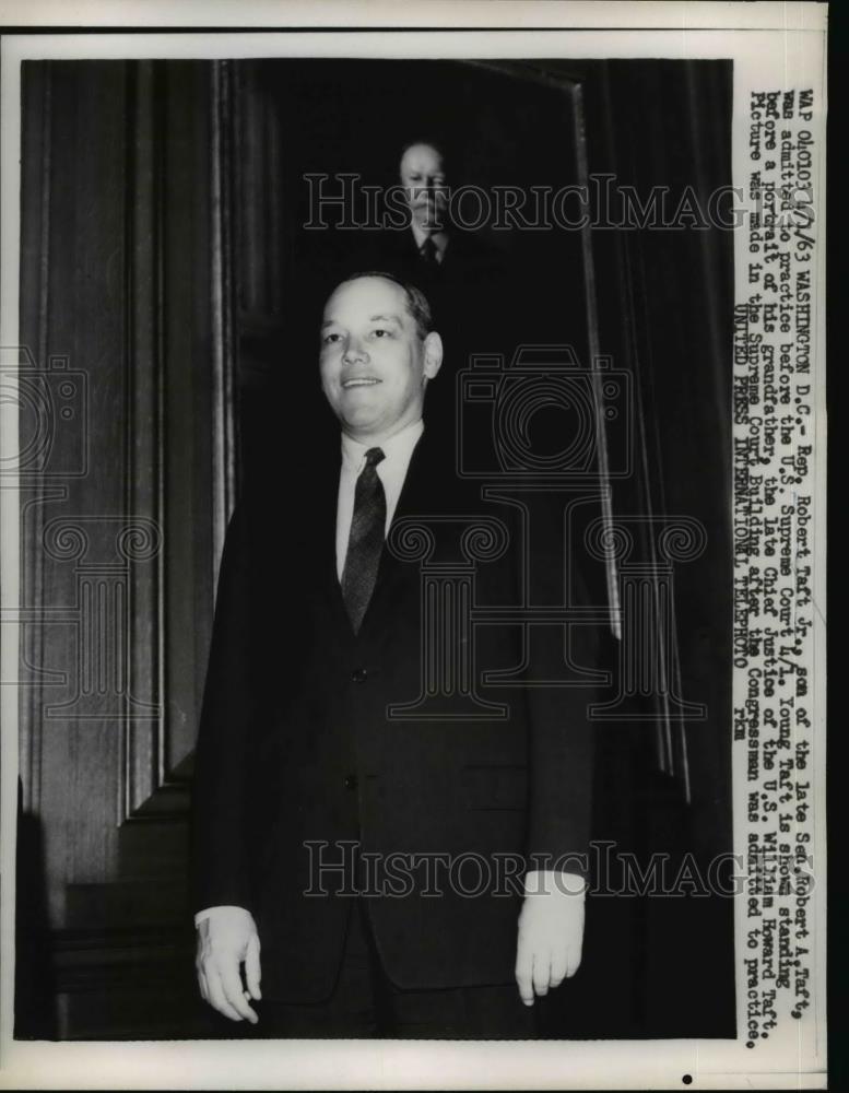 1963 Press Photo Rep. Robert Taft Jr. U.S. Supreme Court Washington, D.C. - Historic Images