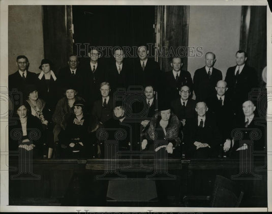 1934 Press Photo Los Angeles California Newly Appointed Grand Jury Swearing in - Historic Images