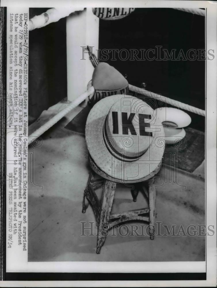 1956 Press Photo Chicago Fighters at Johnny Coulons Gym were not surprised. - Historic Images