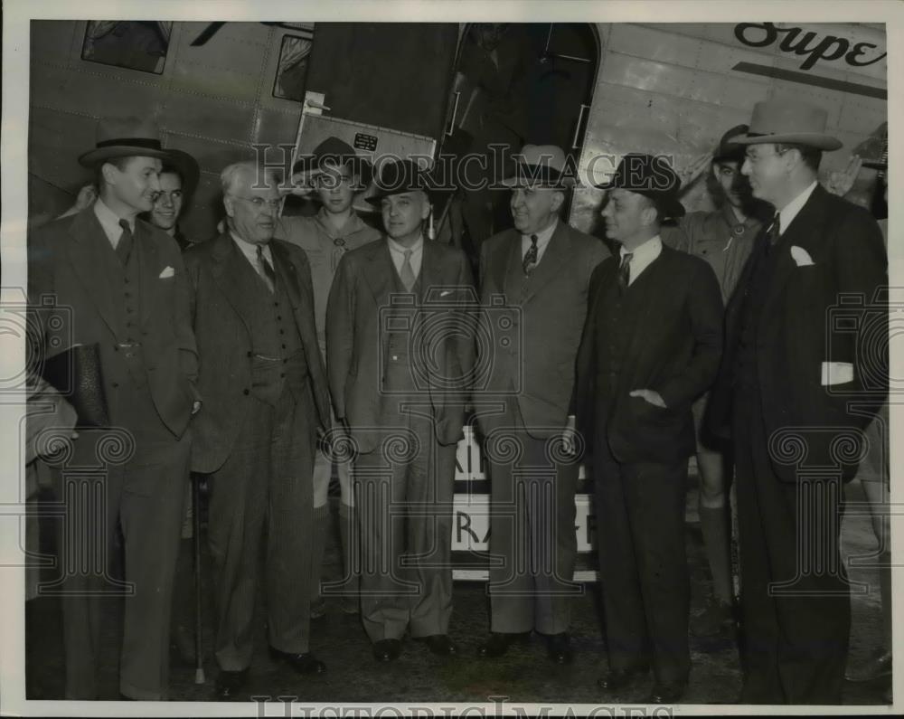 1940 Press Photo Frank Hatch, Marshall Field, William H. Pouch, Col. Thedore - Historic Images