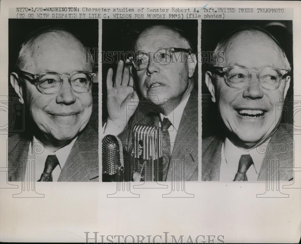 1952 Press Photo Robert A. Taft Senator Washington - Historic Images