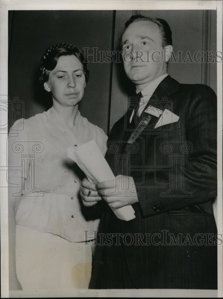 1938 Press Photo Dorothy Paulson Head of Young Republicans & Donald Hornbeck - Historic Images