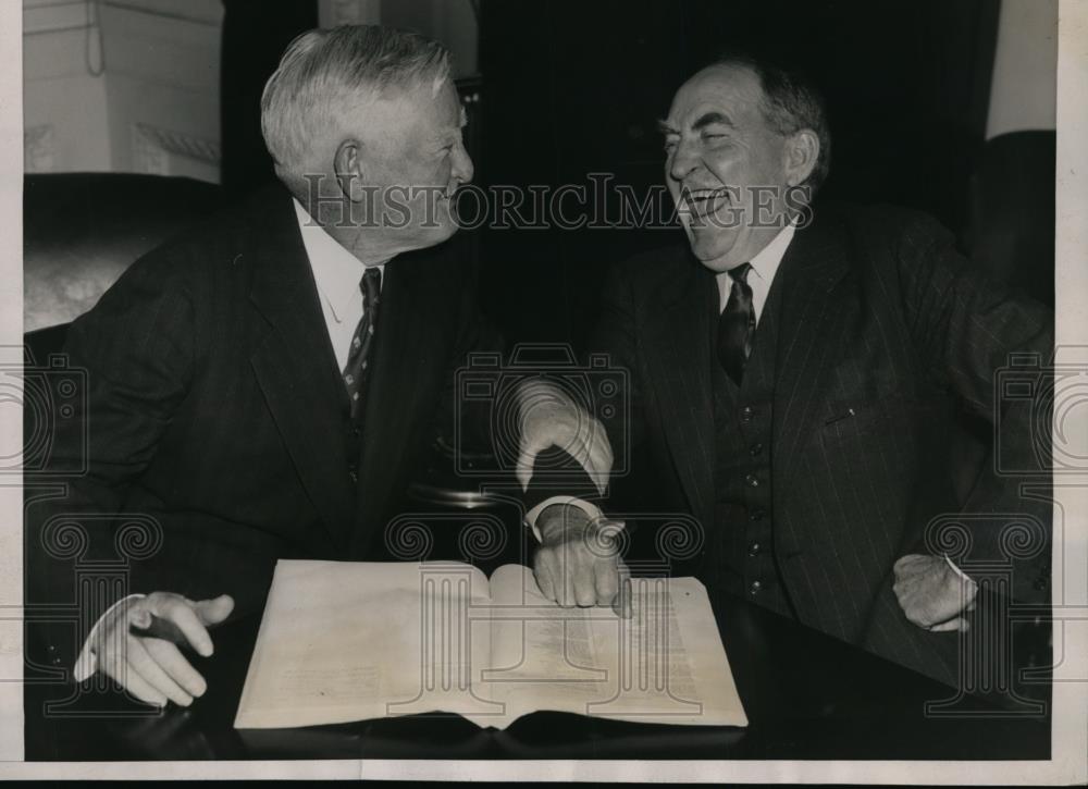 1938 Press Photo Washington Vice President John N Garner with WIlliam Bankhead - Historic Images