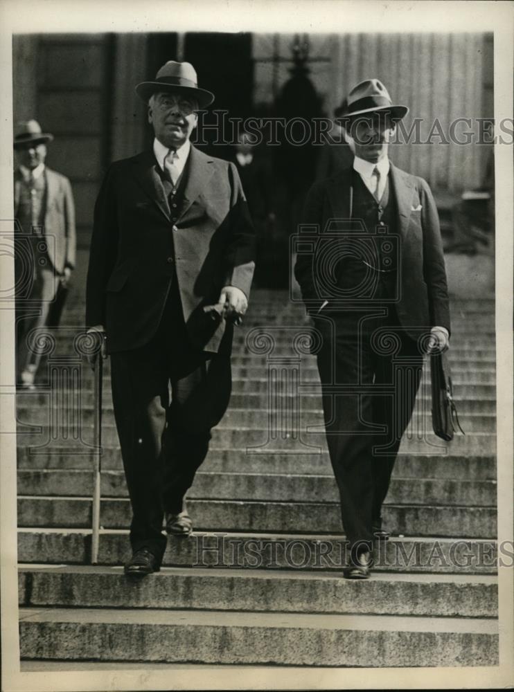 1930 Press Photo Judge Samuel Seabury, William B Northrop, Special Investigator - Historic Images