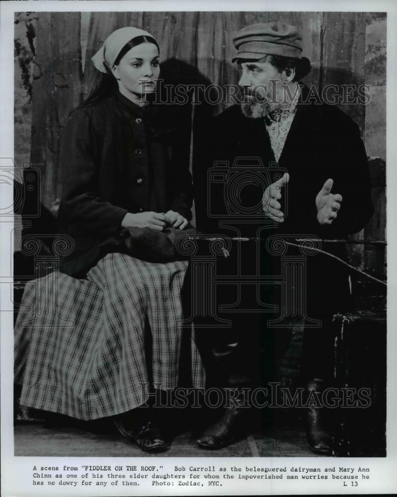1970 Press Photo Fiddler on the Roof play- Bob Carroll, Mary Ann - cvb15444 - Historic Images