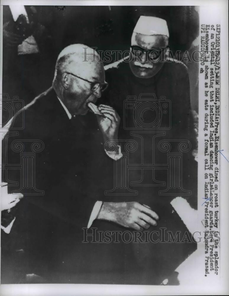 1959 Press Photo Pres. Eisenhower and Indian Pres. Rajendra Prasad. - Historic Images