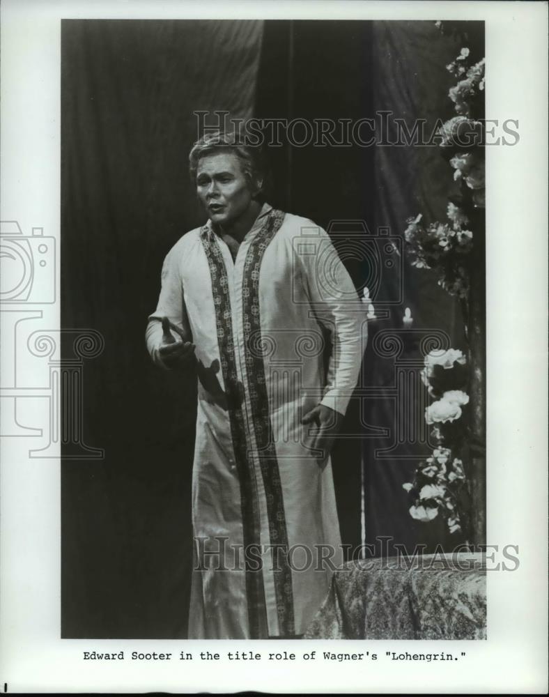 1985 Press Photo Edward Sooter in the title role of Wagner's Lohengrin - Historic Images