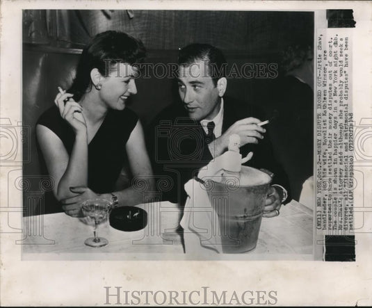 1948 Wire Photo Band leader Artie Shaw and kathleen Winsor - cvw08411 - Historic Images
