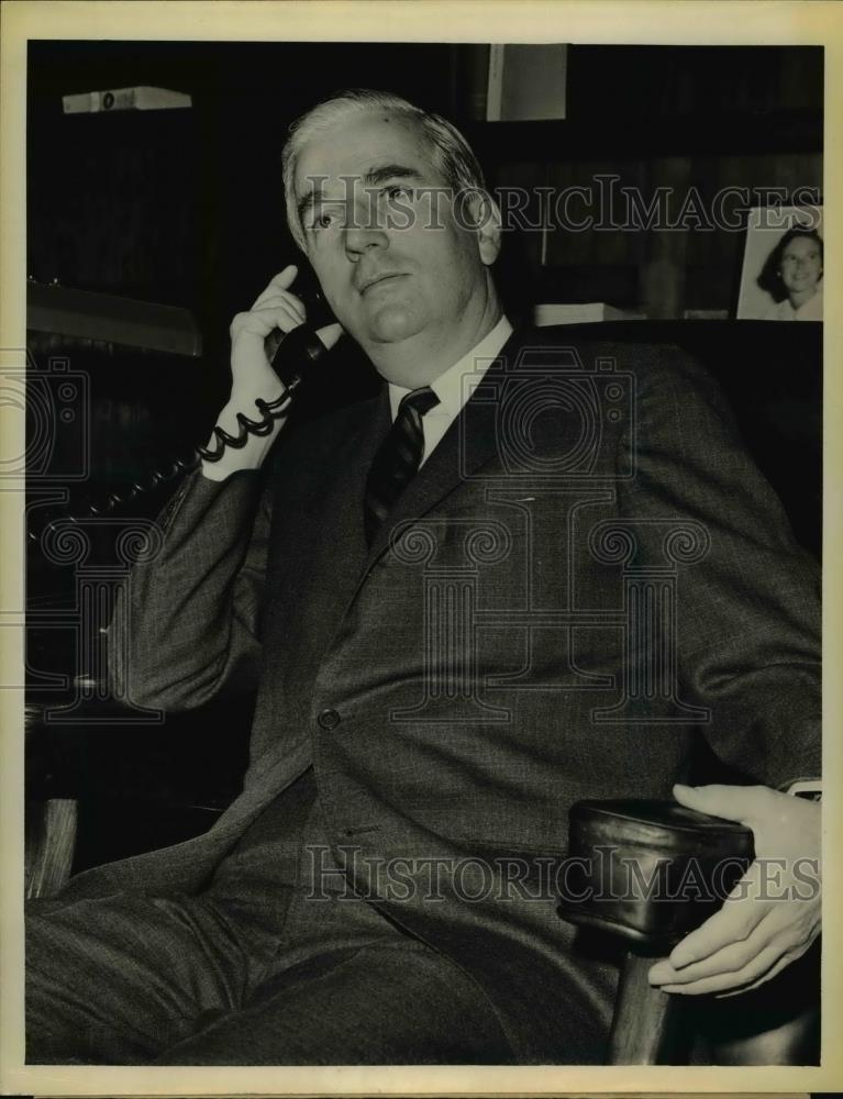 1965 Press Photo Washington DC Rep Jonathan Bingham in his office. - Historic Images