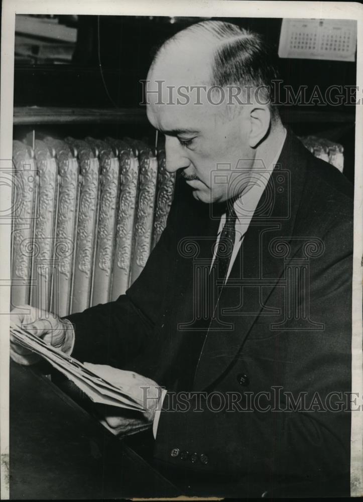 1940 Press Photo County Clerk James Hootor of Omaha Arrested for Embezzling - Historic Images