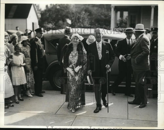 1932 Press Photo Former Governor of NY & Mrs Alfred E Smith at Immaculate Concep - Historic Images