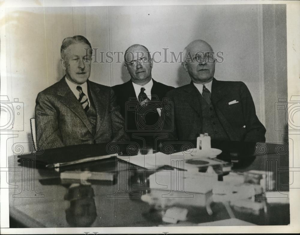 1933 Press Photo Hard-Coal Operators and Mine Union Leaders conference. - Historic Images