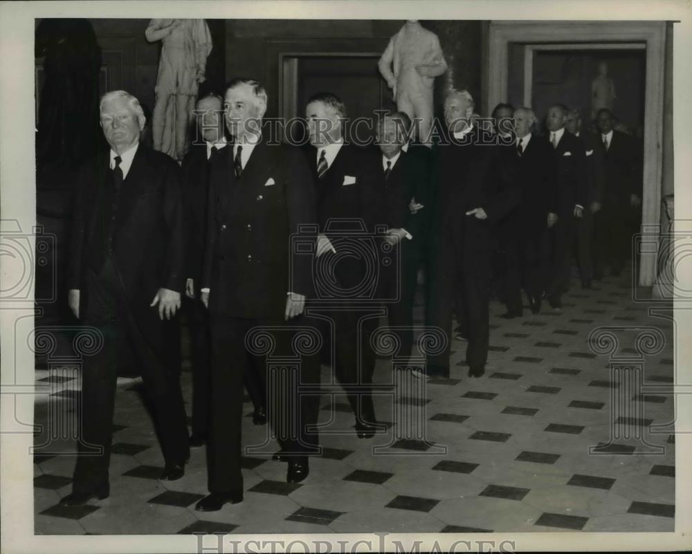 1940 Press Photo Senators Marching to House Chamber for Opening Congress Session - Historic Images