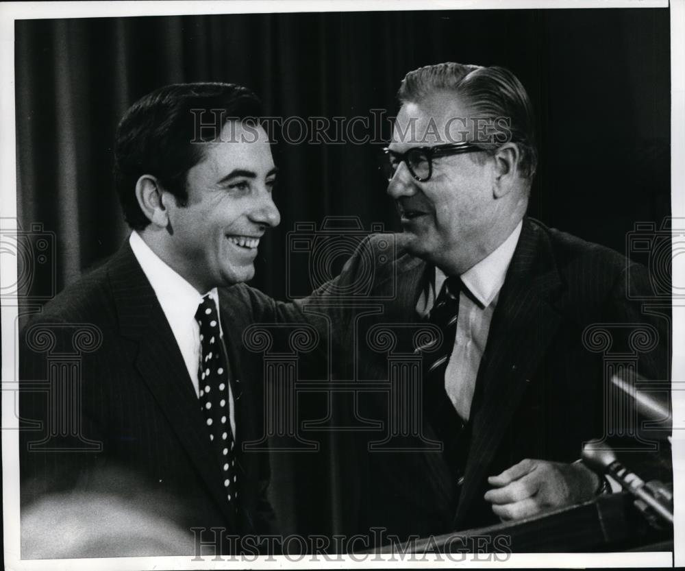 1970 Press Photo New York Governor Nelson Rockefeller & Fioracante Perrotta - Historic Images