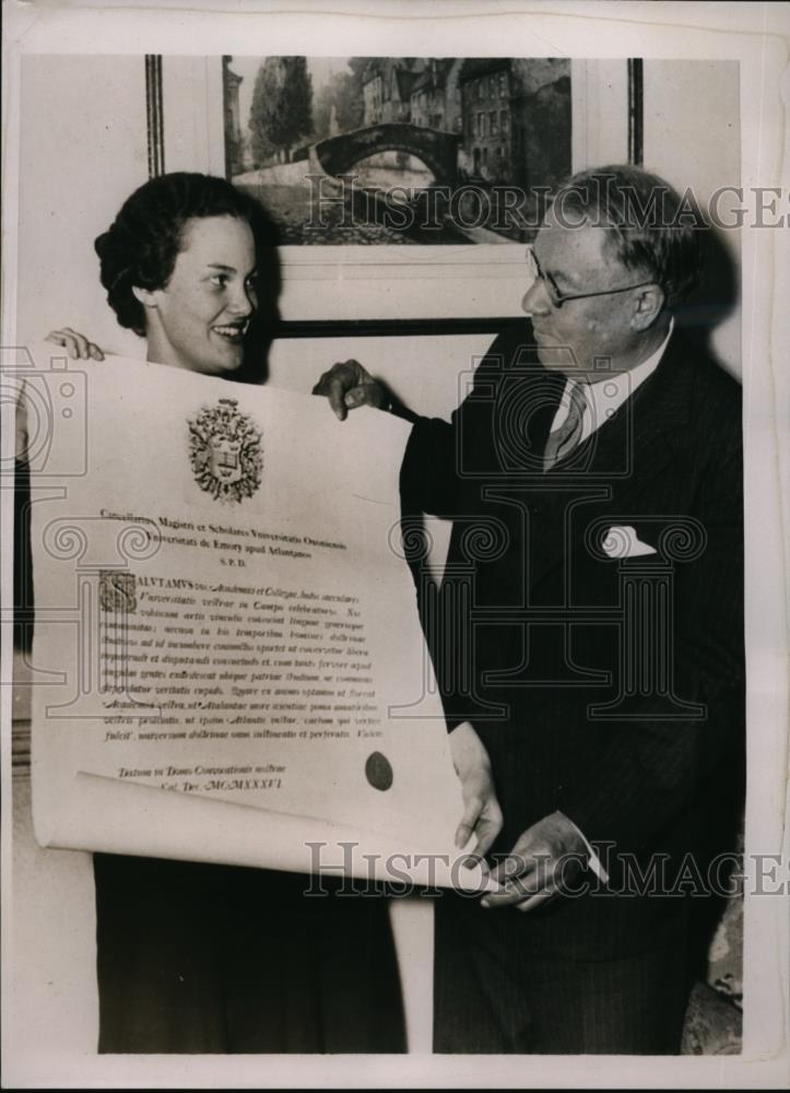 1936 Press Photo Dr Walter B Cannon, Grace Collar of Harvard Medical School - Historic Images