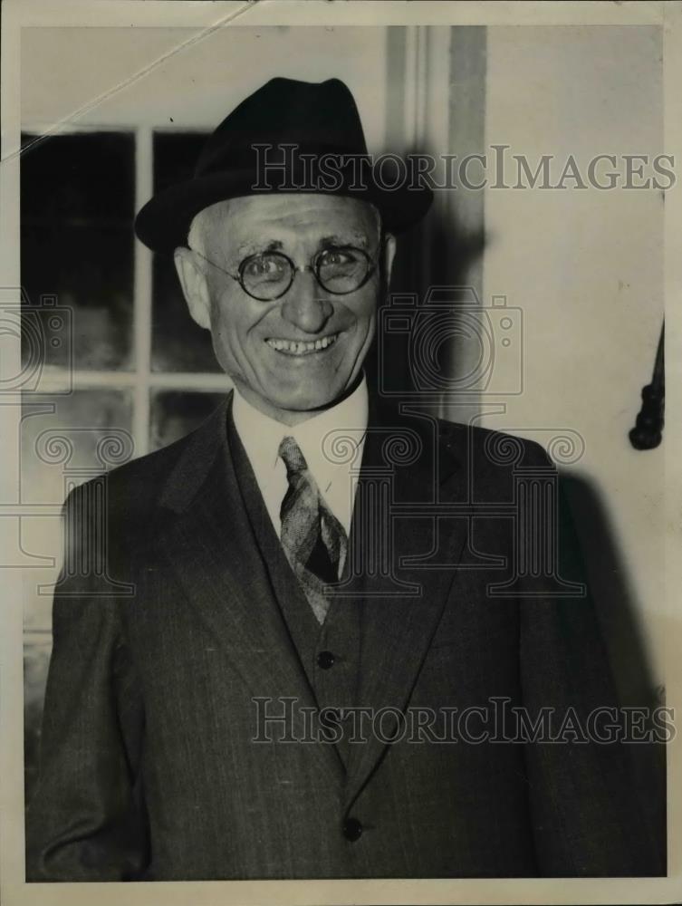 1938 Press Photo Dr Arthur E Morgan chairman of TVA for conference with Pres. - Historic Images