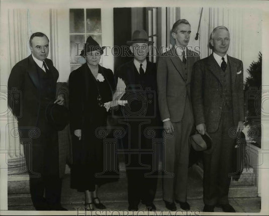 1938 Press Photo Wage Hour Administration Officials at the White House. - Historic Images
