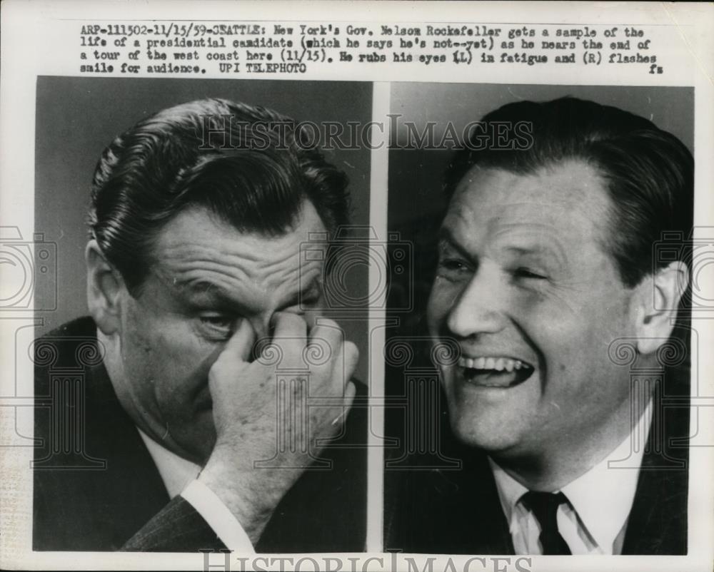 1959 Press Photo Governor Nelson Rockefeller of New York Presidential Candidate - Historic Images