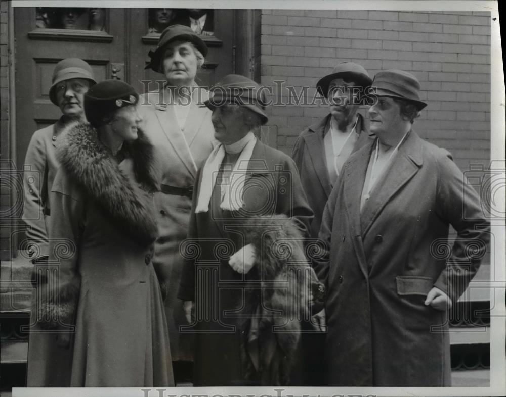 1933 Press Photo Mrs Herbert Hoover as she arrived in Milwaukee. - Historic Images