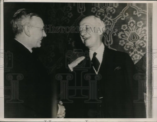 1936 Press Photo Alfred E Smith & Alf M Landon Republican Presidential Candidate - Historic Images
