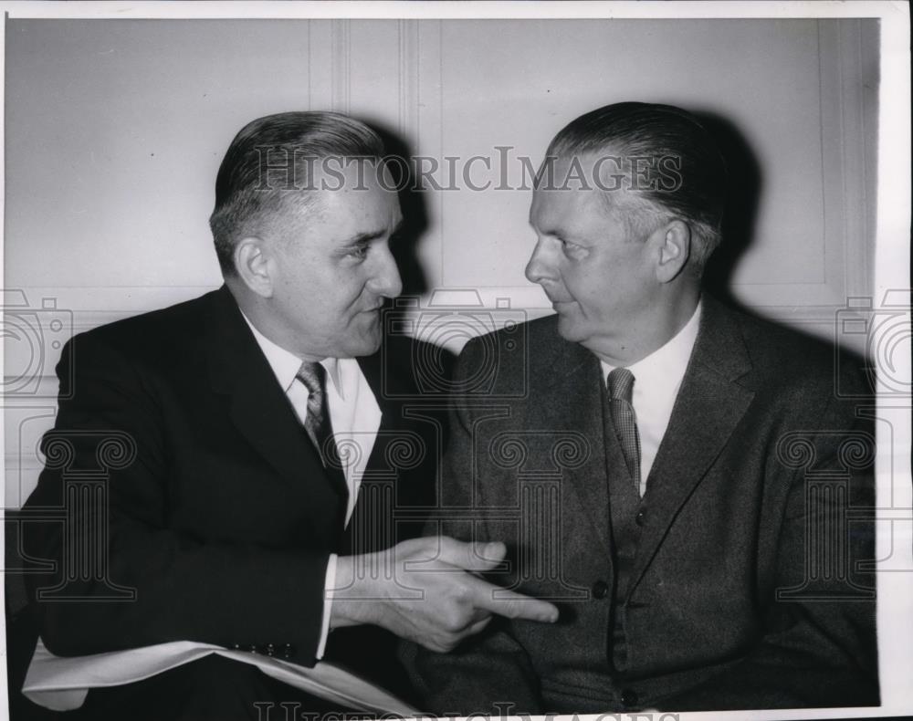 1959 Press Photo Gov. William Stratton and State Attorney Benjamin Adamowski - Historic Images