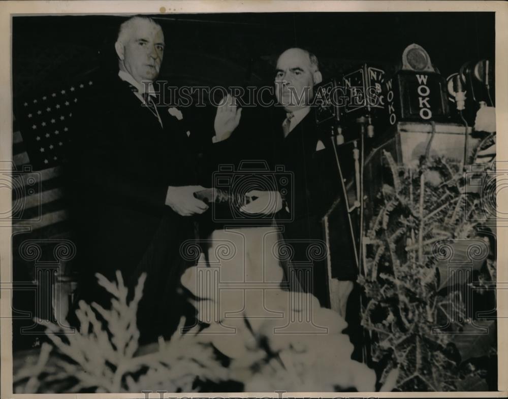 1937 Press Photo Governor Lehman, Sec of State Edward Flynn - Historic Images