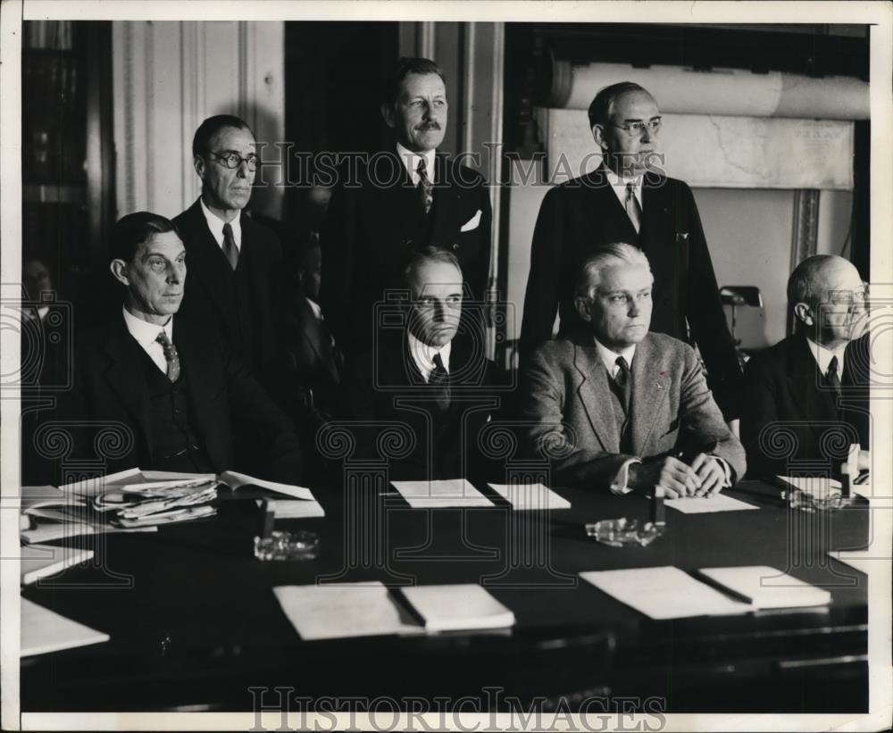 1932 Press Photo Sec of Interior Ray Lyman Wilbur, Atty Gen William Mitchell - Historic Images