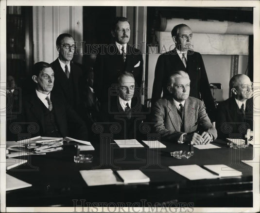 1932 Press Photo Sec of Interior Ray Lyman Wilbur, Atty Gen William Mitchell - Historic Images