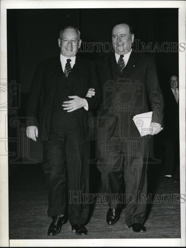 1941 Press Photo Alf Landon & Senator Bennett Champ Clark at Kansas City Mo - Historic Images