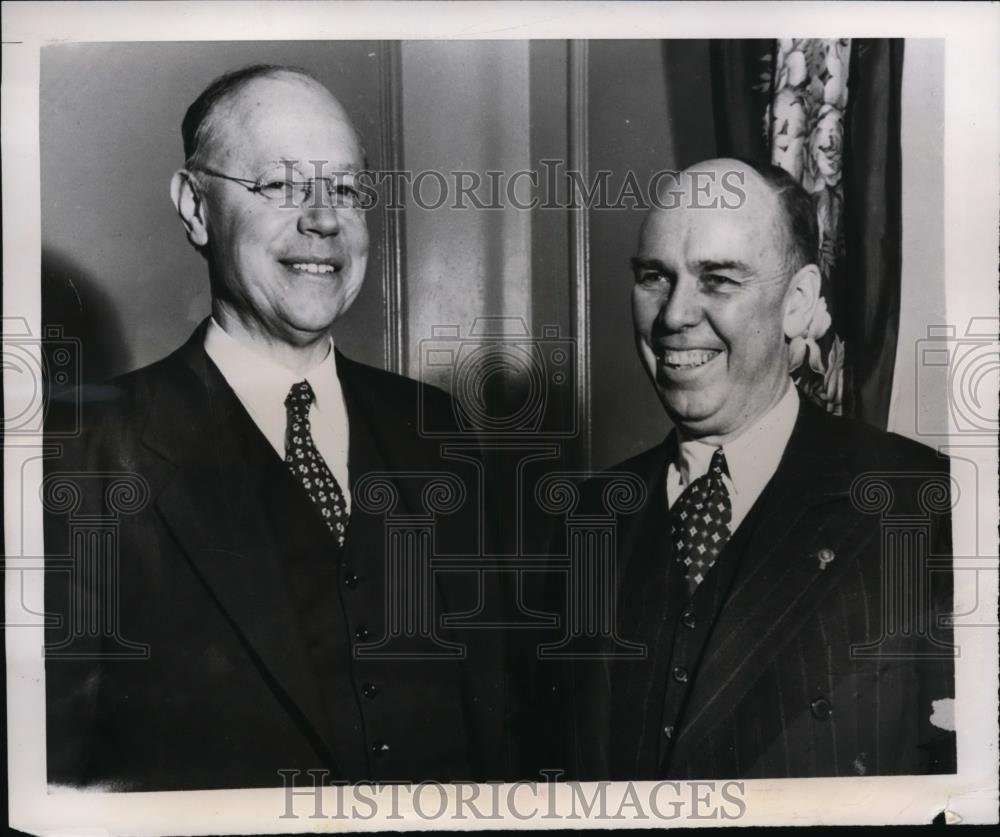 1948 Press Photo Bangor Me Sen Robert Taft and Sen Owen Brewster - Historic Images