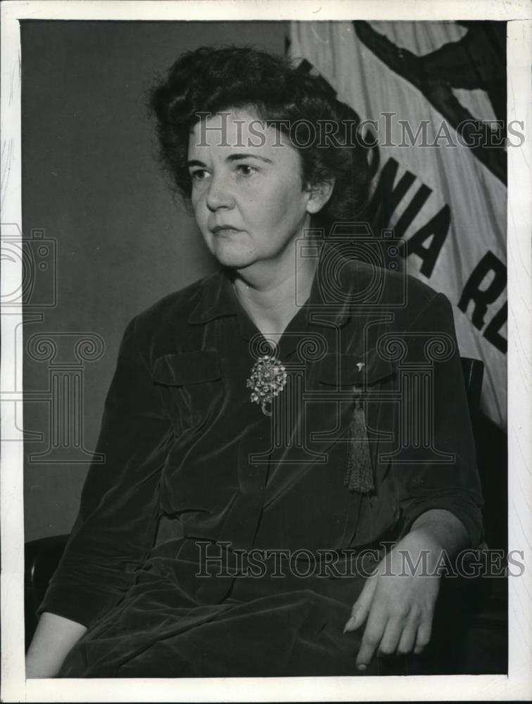 1944 Press Photo Margaret Krone Burke author of Sexless Wedlock in LA court - Historic Images